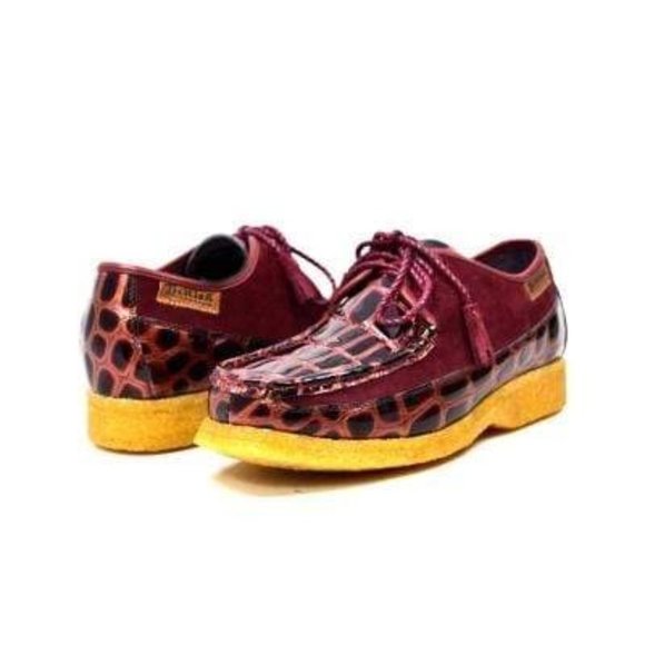 British Walkers Crown Croc Men's Burgundy Suede and Leather